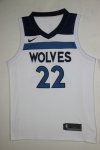 NBA 22 Wiggins Timberwolves 2017-18 Season Maillot blanc